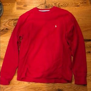 Red Polo Ralph Lauren textured long sleeve, Medium